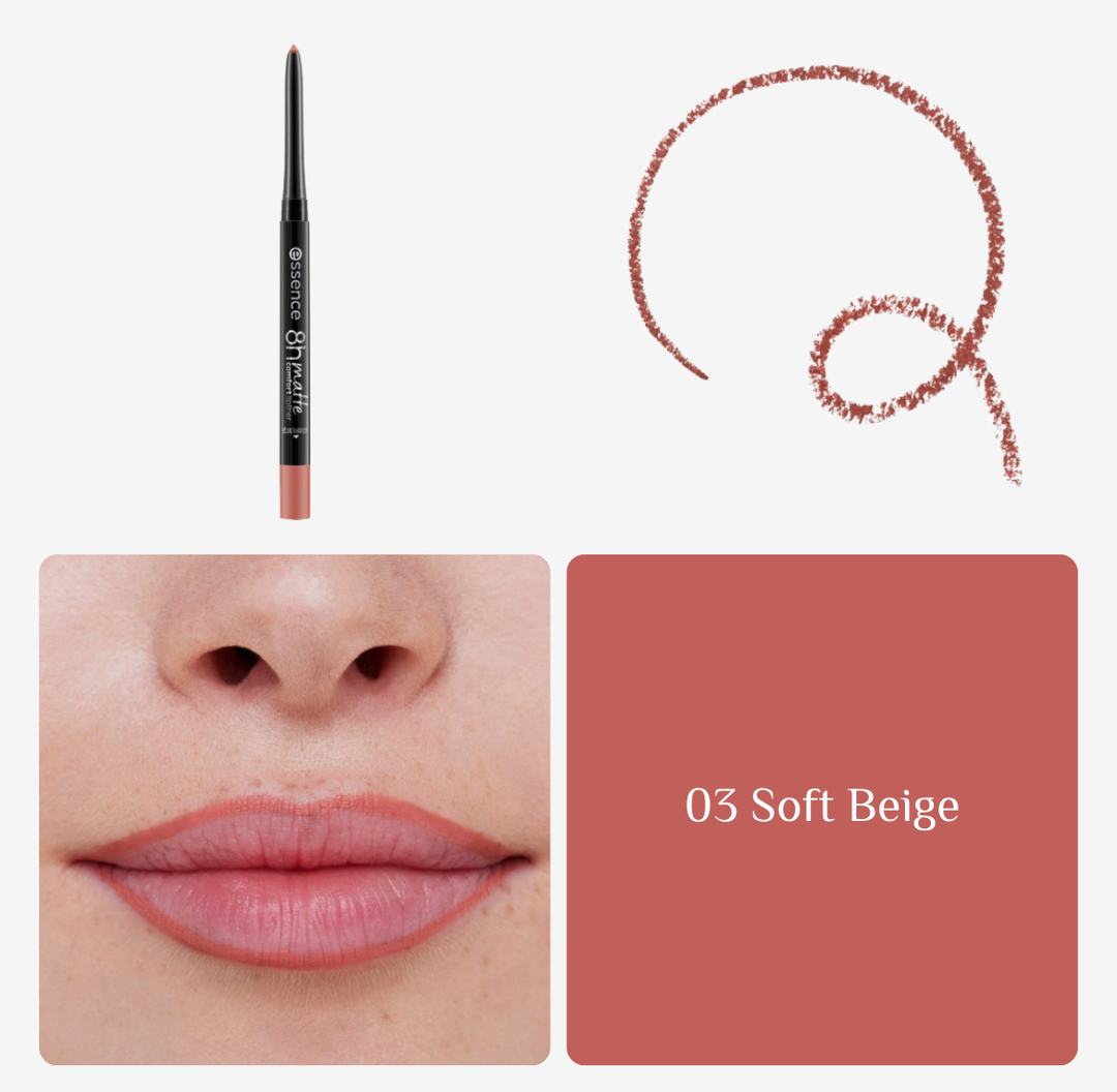 Essence 8H Matte Comfort Lipliner | ايسنس محدد شفاه مات