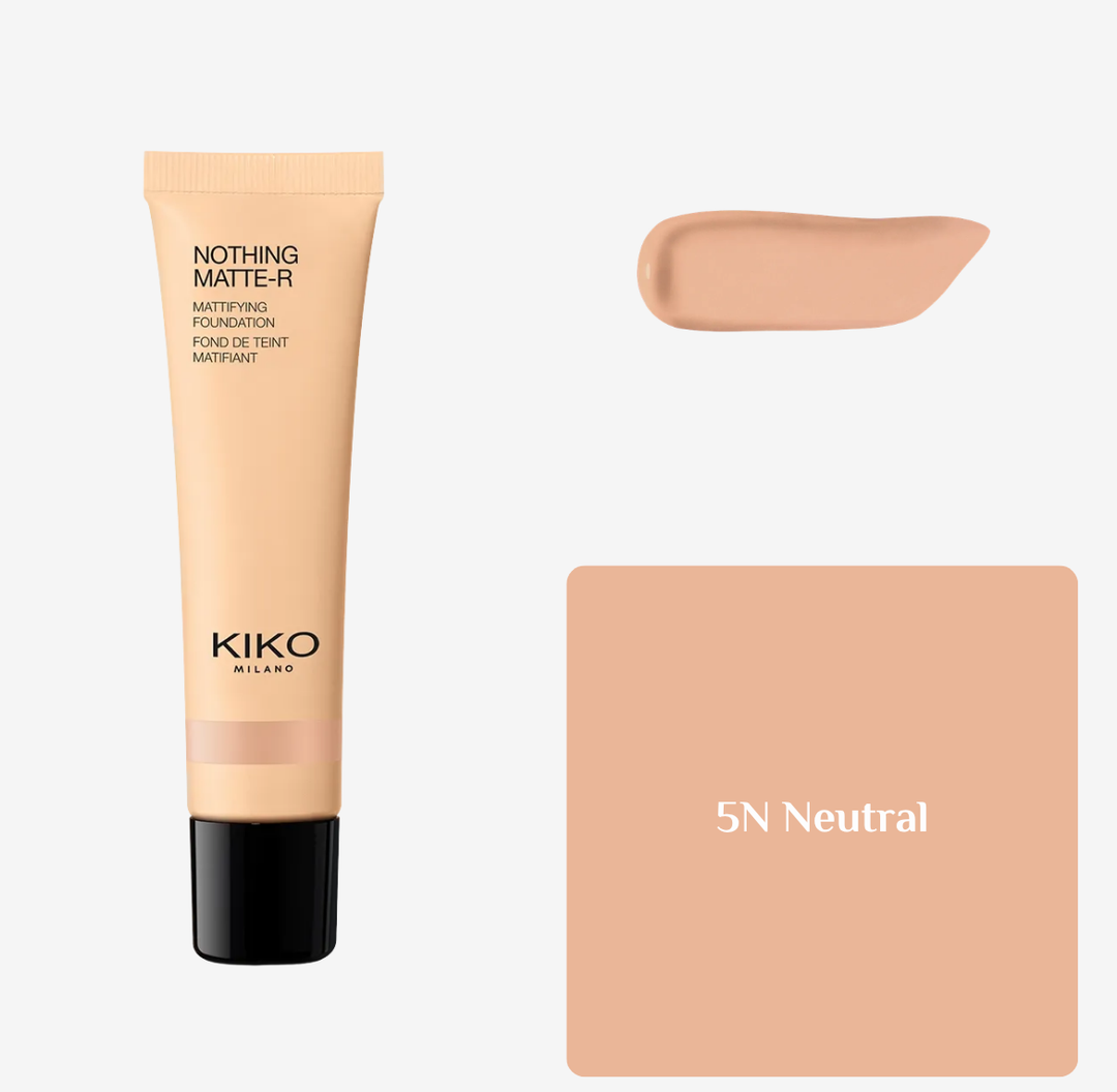 KIKO MILANO Nothing Matte-R Foundation - 27ml | كيكو كريم أساس مات  - 27مل