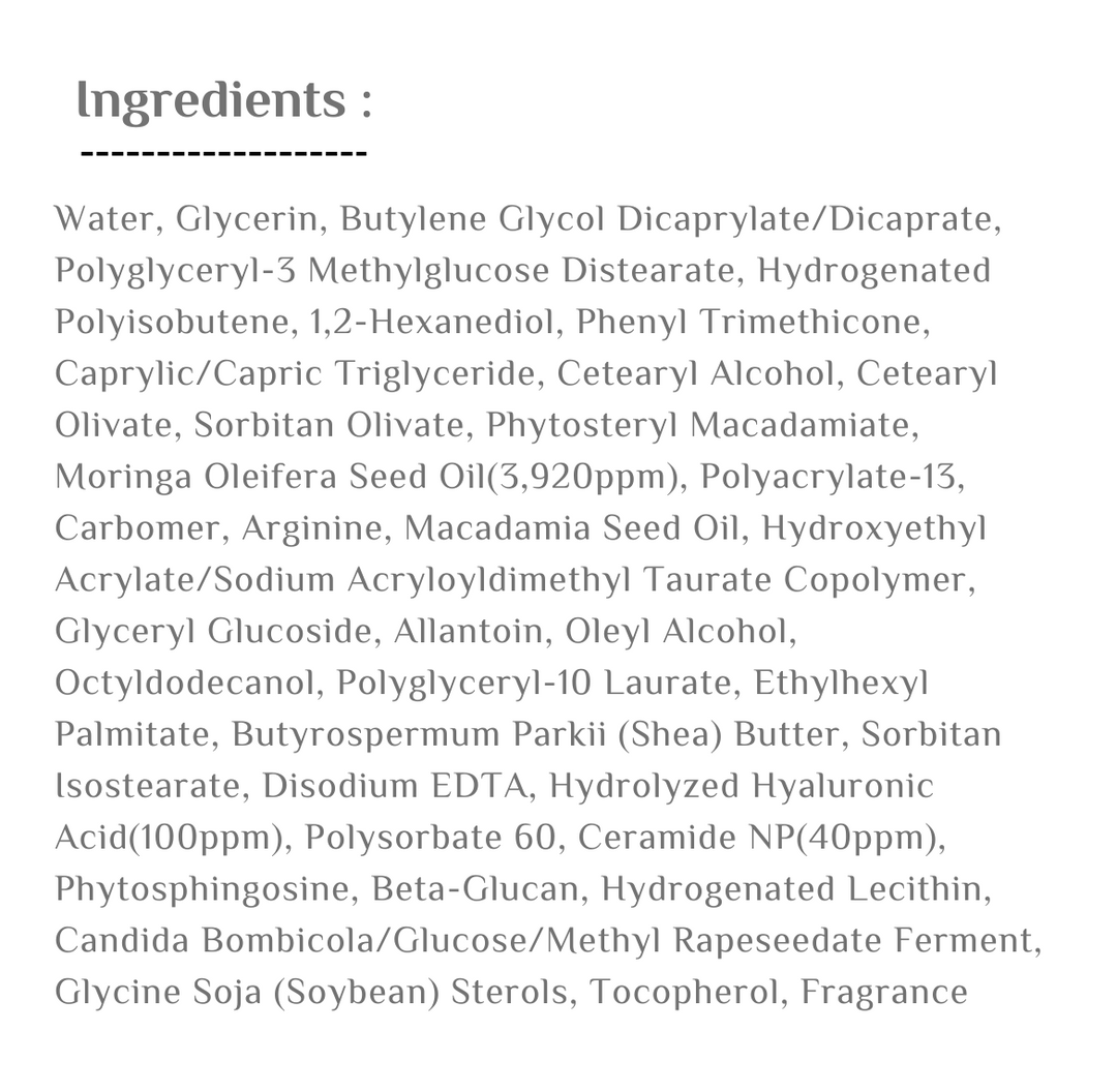 heimish Moringa Ceramide Hyaluronic Hydrating Cream - 50ml | هيميش كريم مرطب مدمج بسيراميد المورينجا - 50 مل
