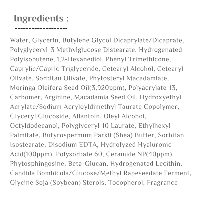 heimish Moringa Ceramide Hyaluronic Hydrating Cream - 50ml | هيميش كريم مرطب مدمج بسيراميد المورينجا - 50 مل