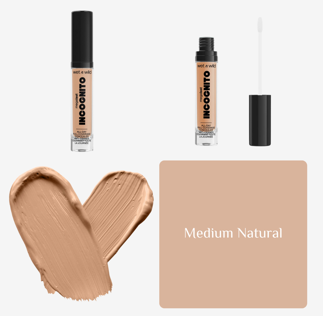 wet n wild MEGA LAST INCOGNITO ALL-DAY FULL COVERAGE CONCEALER - 5.5ml | ويت ان وايلد كونسيلر بتغطية عالية يدوم طوال اليوم - 5.5 مل