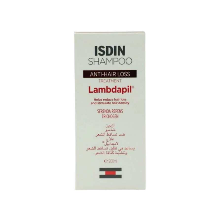 ISDIN Lambdapil anti-hair loss treatment shampoo, 200 ml, white retail box packaging
