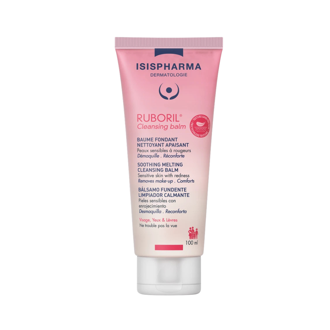 Isispharma Ruboril Cleansing Balm 100 ml in pink tube for sensitive skin with redness