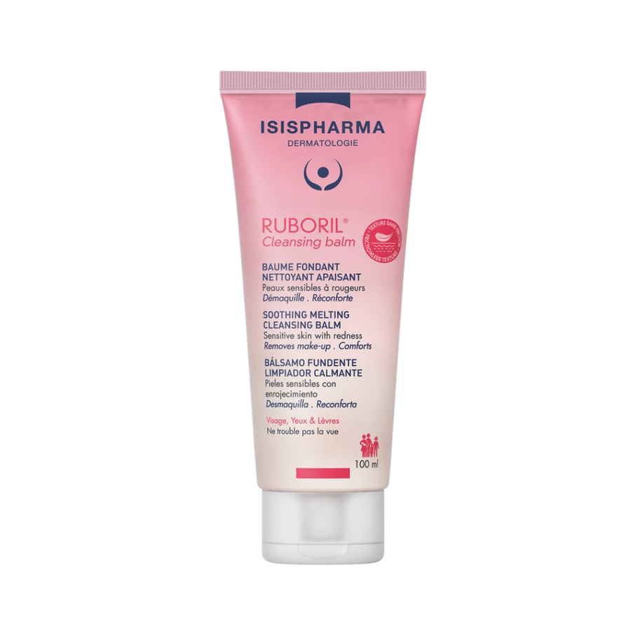 Isispharma Ruboril Cleansing Balm 100 ml in pink tube for sensitive skin with redness