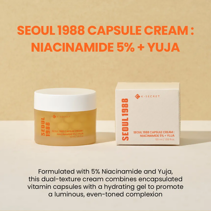 K-SECRET SEOUL 1988 CAPSULE CREAM NIACINAMIDE 5%+ YUJA - 50ml | سيول 1988 كريم كبسولة نياكيناميد 5% + يوجا - 50مل #4