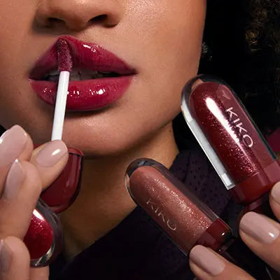 KIKO Flirt Alert Mini Kisses Maxi Shine Kit 3D Hydra Lip Gloss - 3 × 3.5ml |كيت كيكو ميني غلوس للشفاه  – 3 × 3.5 مل