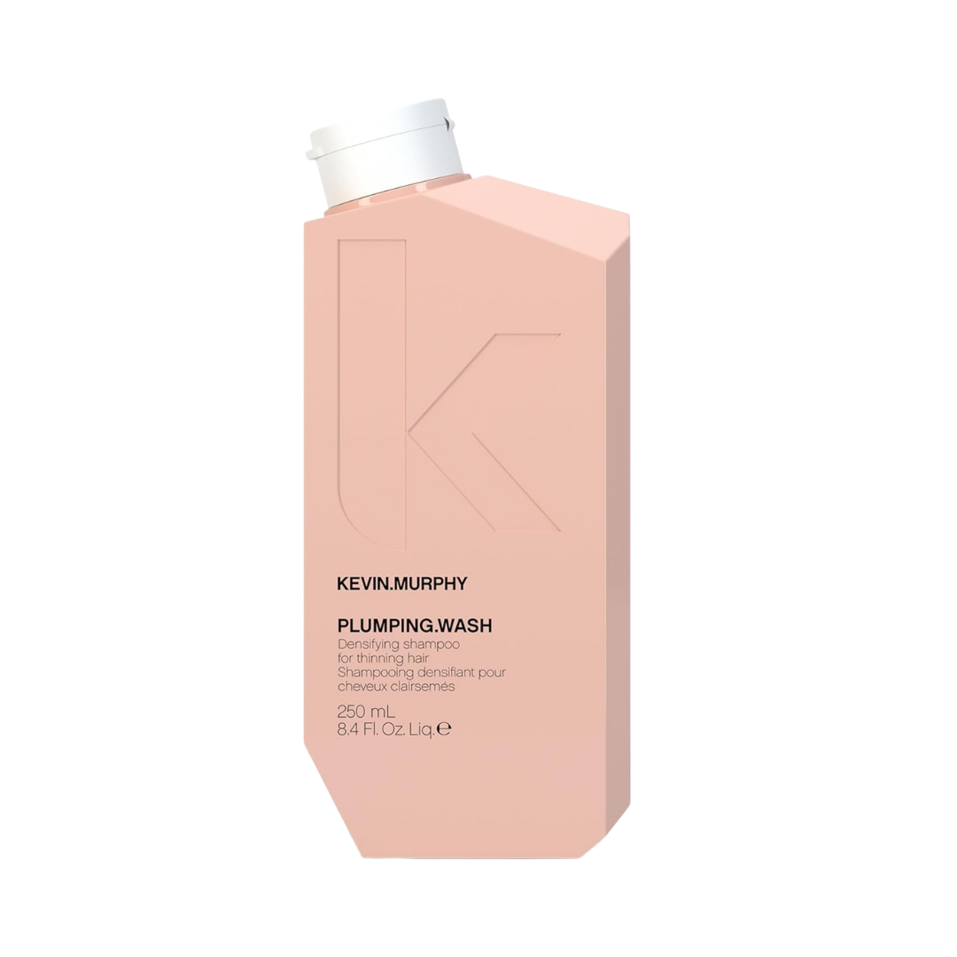 Kevin Murphy Plumping Wash shampoo 250ml peach bottle white cap embossed K text front label
