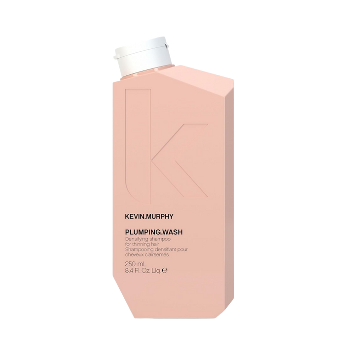 Kevin Murphy Plumping Wash shampoo 250ml peach bottle white cap embossed K text front label