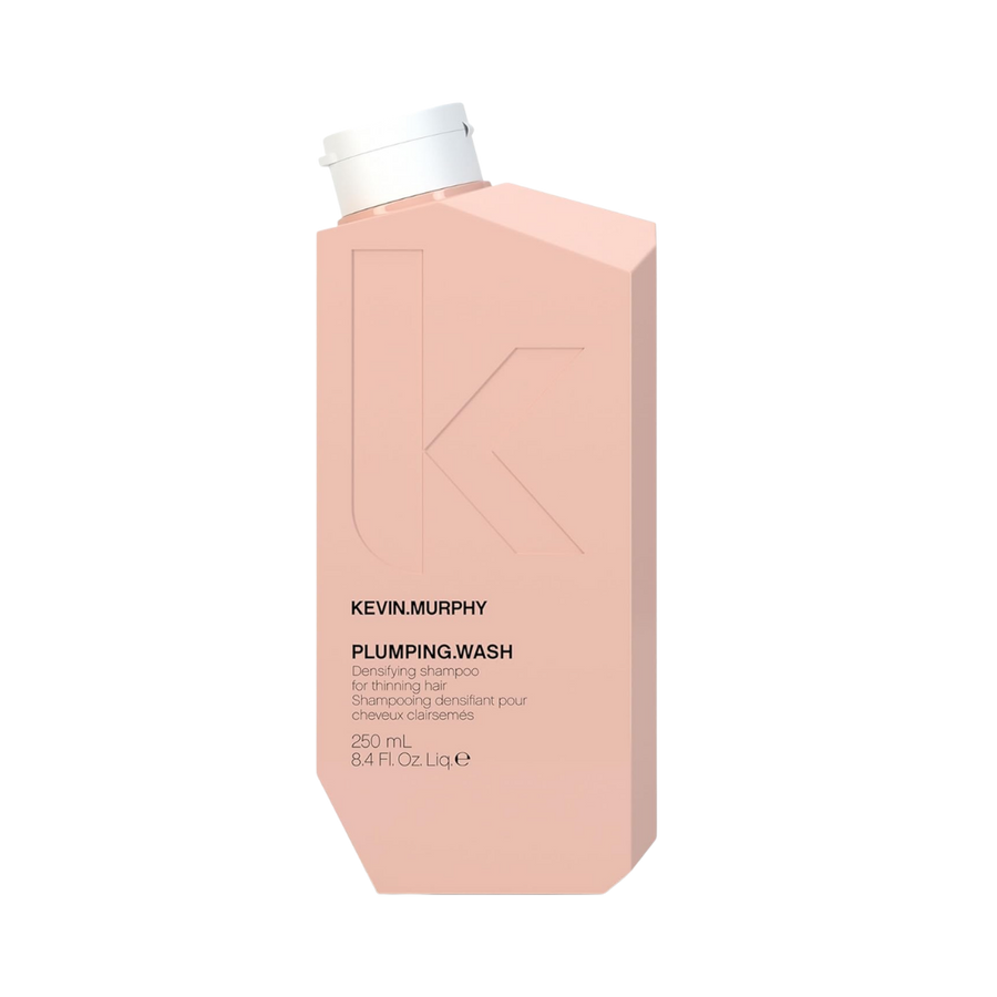 Kevin Murphy Plumping Wash shampoo 250ml peach bottle white cap embossed K text front label