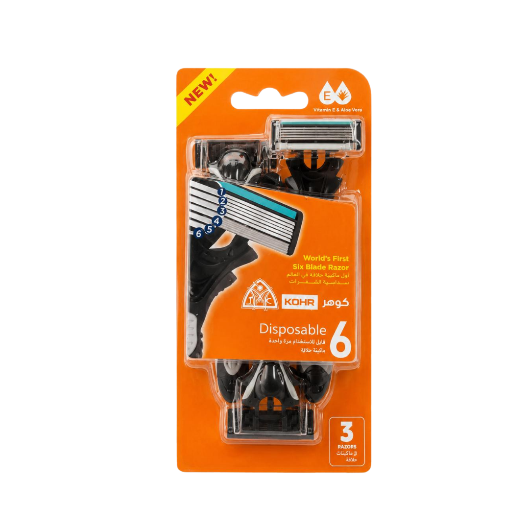 KOHR Disposable 3 Razors | كوهر ماكينة حلاقة بست شفرات