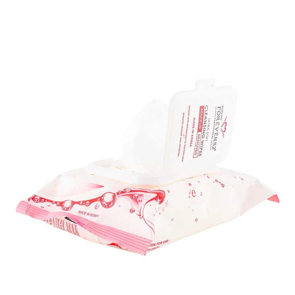 FOR EVER52 Ultra Soft Cleansing Wipes - 25 منديل | فوريفر52 مناديل تنظيف فائقة النعومة لإزالة المكياج - 25 منديل