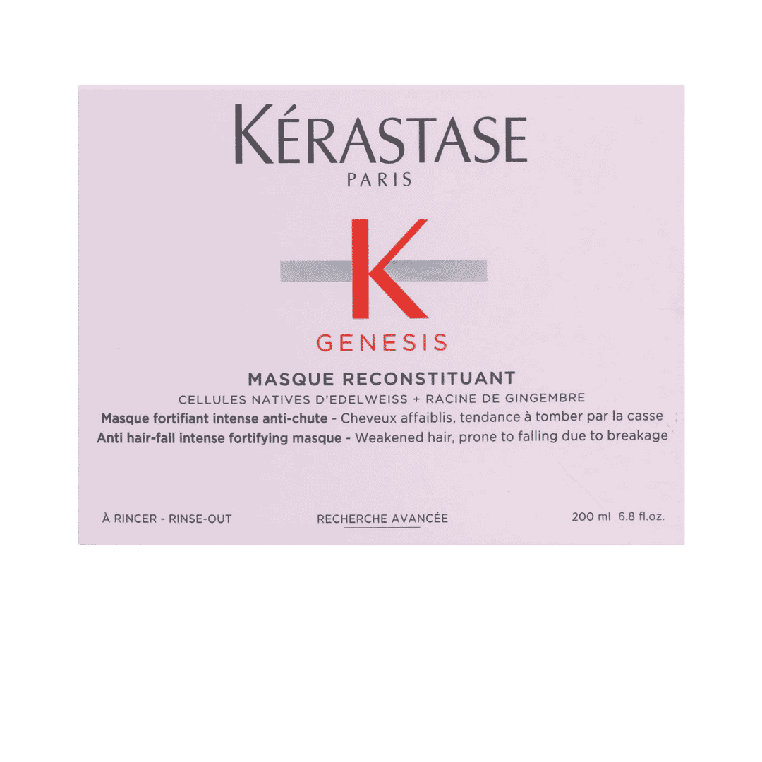 Kerastase Genesis Masque Reconstituant 200ml anti hair fall fortifying hair mask sachet packaging front view