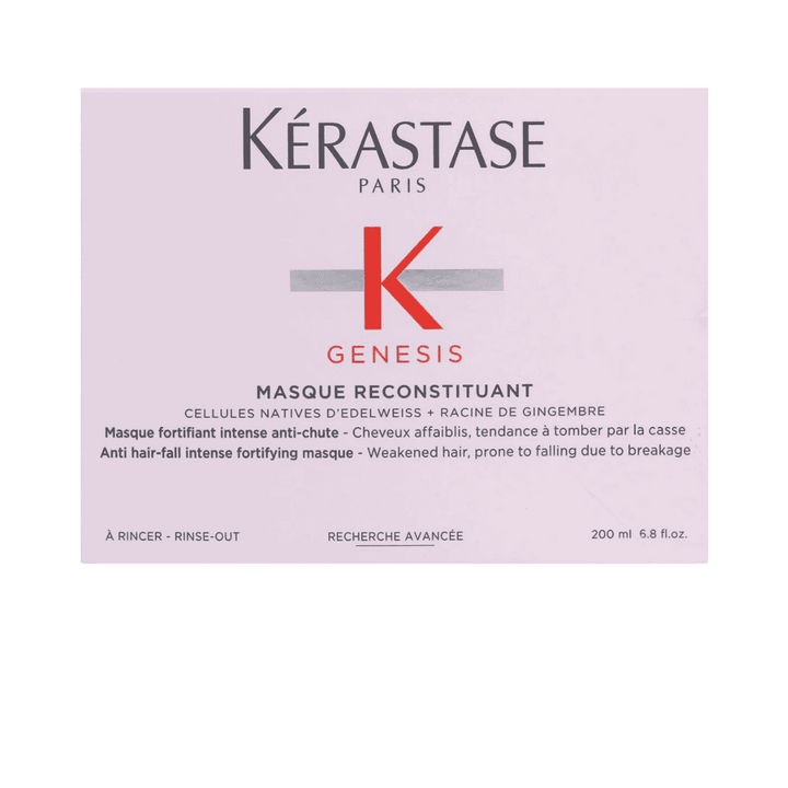 Kerastase Genesis Masque Reconstituant 200ml anti hair fall fortifying hair mask sachet packaging front view