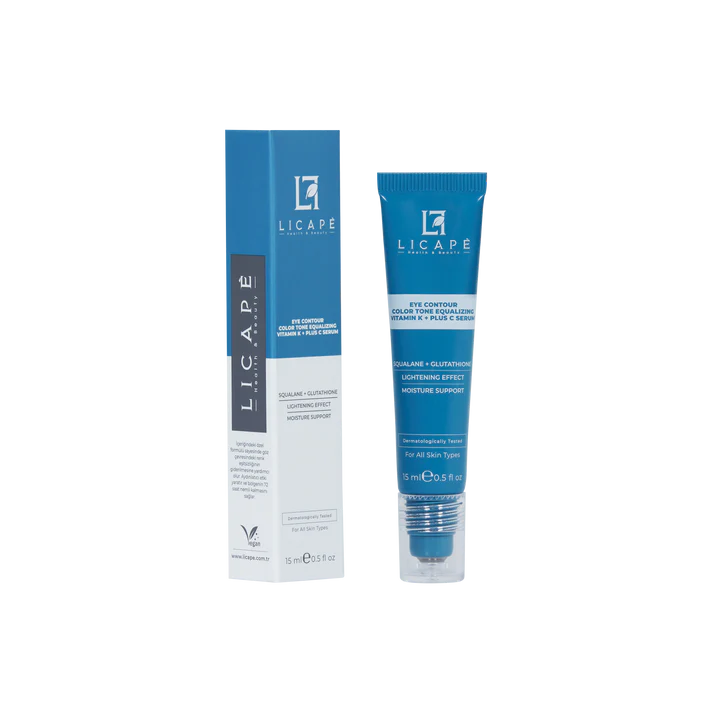 Licape Eye Contour Color Tone Equalizing Vitamin K + C Serum - 15ml | ليكابي سيروم العين فيتامين سي وكي - 15مل