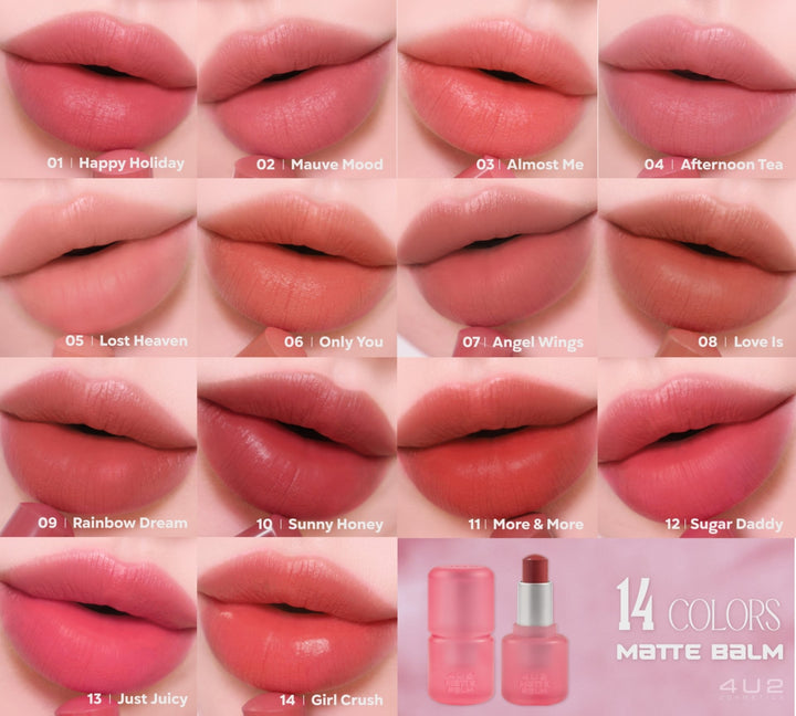 4U2 MATTE BALM LIPSTICK| فور يو تو احمر شفاه