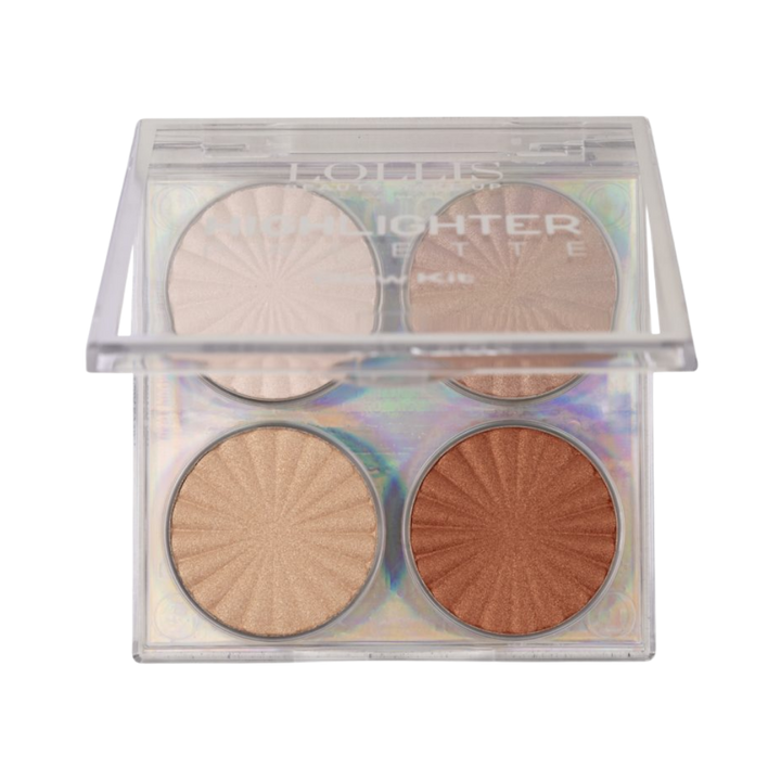 LOLLIS Highlighter Palette Glow Kit - 15g | لوليس باليت هايلايتر غلو كيت - 15 غ