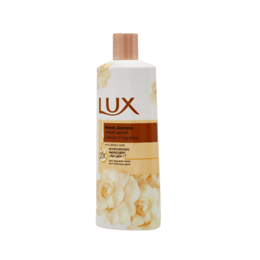 Lux Velvet Jasmine Body Wash with Hyaluronic Acid, 500 ml, Moisturizing Ingredient, Delicate Fragrance.