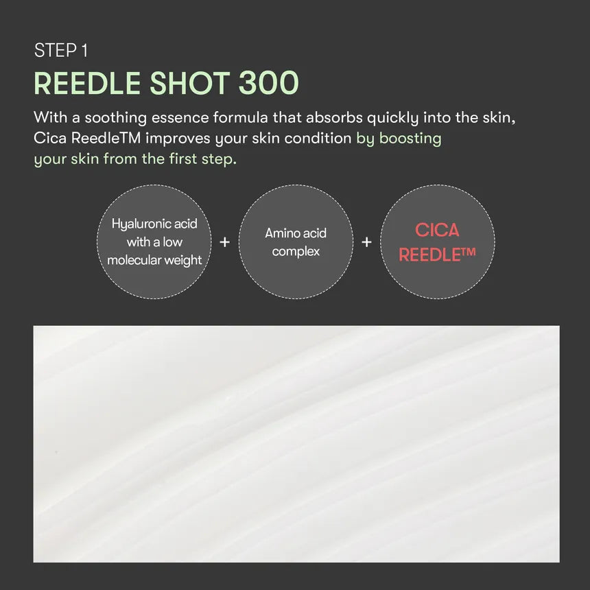 VT Cosmetics reedle shot all in one 3 step mask | في تي كوزمتيك 3 خطوات (سيروم + ماسك + كريم) – استخدام واحد.