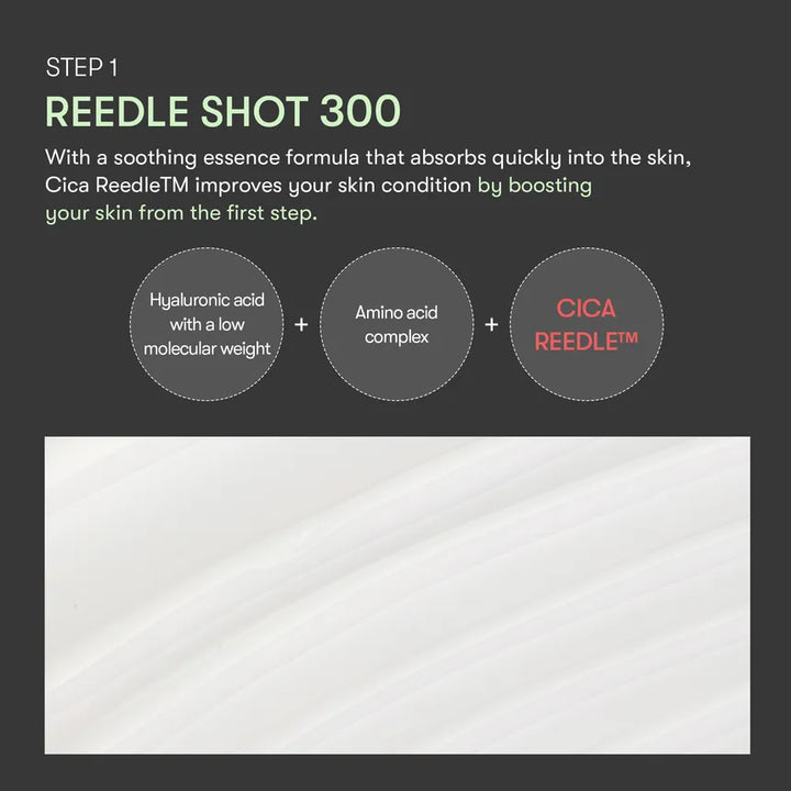 VT Cosmetics reedle shot all in one 3 step mask | في تي كوزمتيك 3 خطوات (سيروم + ماسك + كريم) – استخدام واحد.