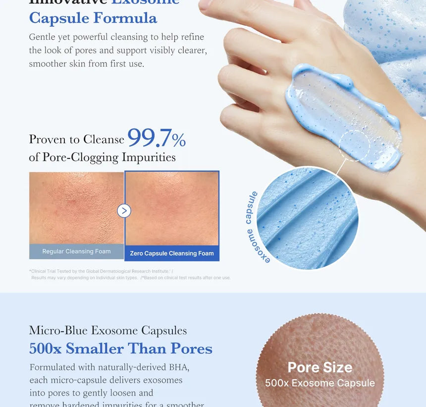 MEDICUBE Zero Pore SA Clear Capsule Cleansing Foam - 120g |ميدي كيوب غسول رغوي بكبسولات لتنقية المسام – 120 غ
