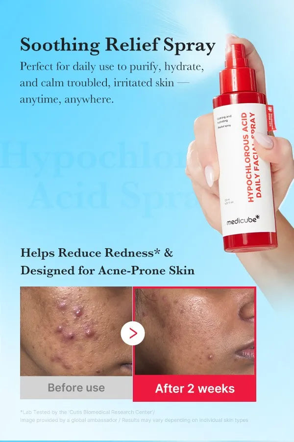 Medicube Hypochlorous Acid Daily Facial Spray - 125ml | ميدي كيوب بخاخ وجه يومي بحمض الهيبوكلوروس - 125 مل