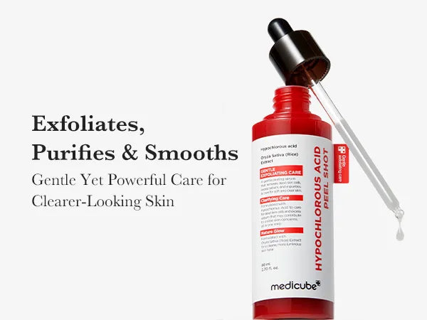 Medicube Hypochlorous Acid Rice Peel Shot - 80ml | ميدي كيوب مقشر بحمض الهيبوكلوروس ومستخلص الأرز – 80 مل