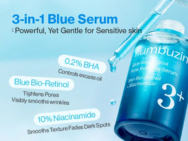 Numbuzin No.3 Blue Bio-Retinol Pore Refining Serum - 30ml | نمبوزين سيروم لتقليص المسام - 30مل