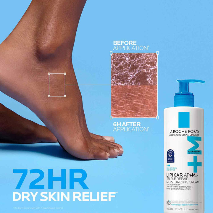 La Roche-Posay Lipikar AP+Max Baume - 400ml | لاروش بوزيه كريم مرطب للجسم بتركيبة إصلاح ثلاثية - 400مل