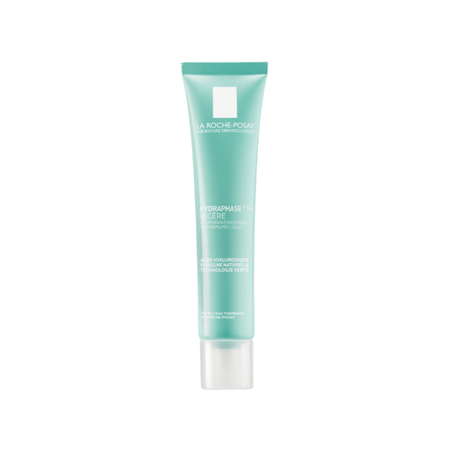 La Roche-Posay Hydraphase HA Légère moisturizer in turquoise tube with translucent white cap