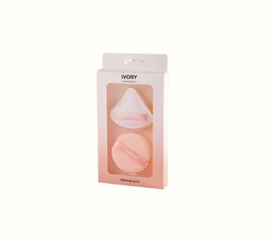 IVORY Foundation Sponge + Powder Puff | ايفوري اسفنجة مكياج