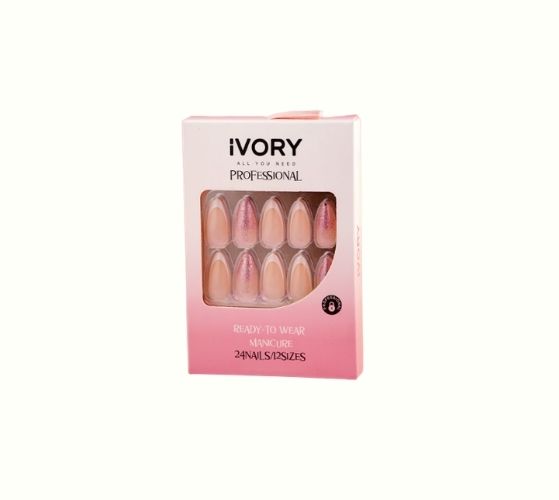 IVORY Nail Art Print - 24nails | ايفوري أظافر اصطناعية - 24 ظفر