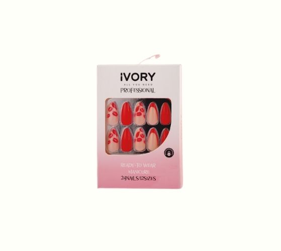 IVORY Nail Art Print - 24nails | ايفوري أظافر اصطناعية - 24 ظفر