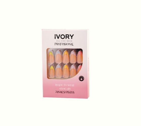 IVORY Nail Art Print - 24nails | ايفوري أظافر اصطناعية - 24 ظفر