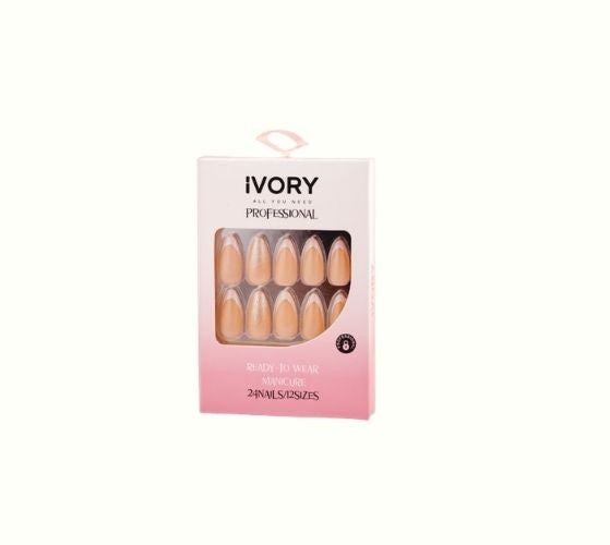 IVORY Nail Art Print - 24nails | ايفوري أظافر اصطناعية - 24 ظفر