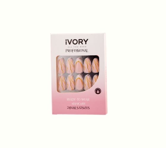 IVORY Nail Art Print - 24nails | ايفوري أظافر اصطناعية - 24 ظفر