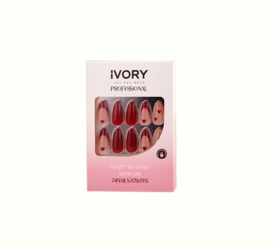 IVORY Nail Art Print - 24nails | ايفوري أظافر اصطناعية - 24 ظفر