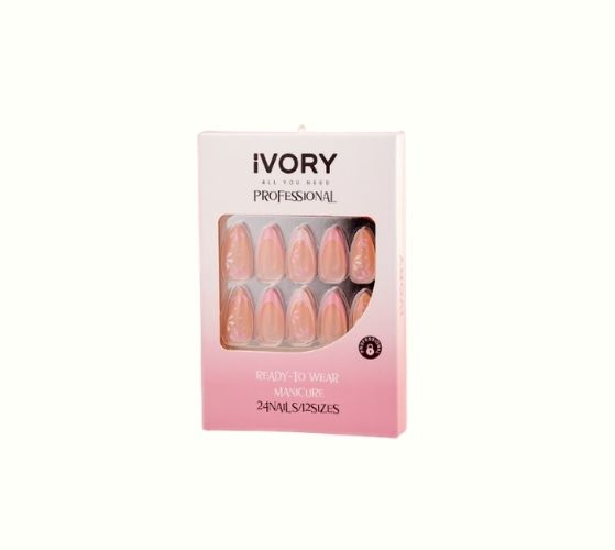 IVORY Nail Art Print - 24nails | ايفوري أظافر اصطناعية - 24 ظفر