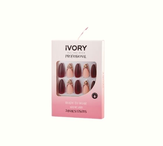 IVORY Nail Art Print - 24nails | ايفوري أظافر اصطناعية - 24 ظفر
