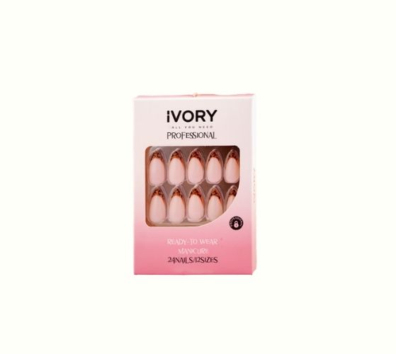IVORY Nail Art Print - 24nails | ايفوري أظافر اصطناعية - 24 ظفر