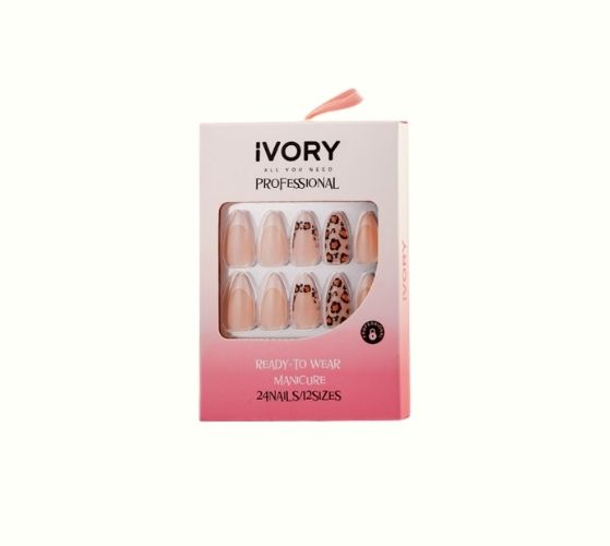 IVORY Nail Art Print - 24nails | ايفوري أظافر اصطناعية - 24 ظفر