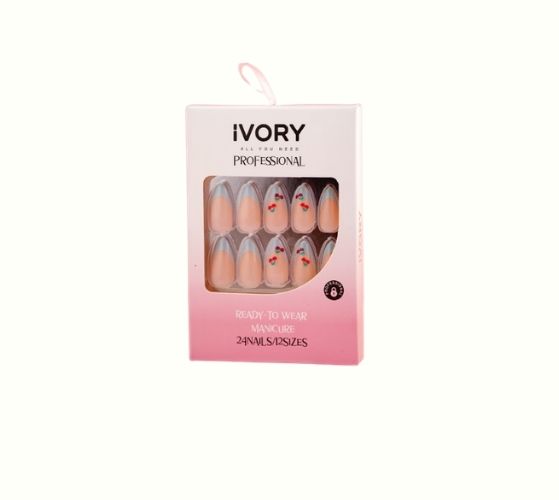 IVORY Nail Art Print - 24nails | ايفوري أظافر اصطناعية - 24 ظفر