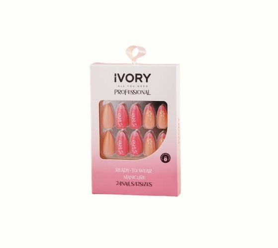 IVORY Nail Art Print - 24nails | ايفوري أظافر اصطناعية - 24 ظفر