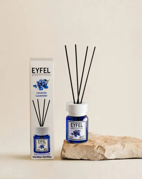 EYFEL Lavender Reed Diffuser - 120ml | ايفيل أعواد معطرة للجو برائحة اللافندر - 120 مل