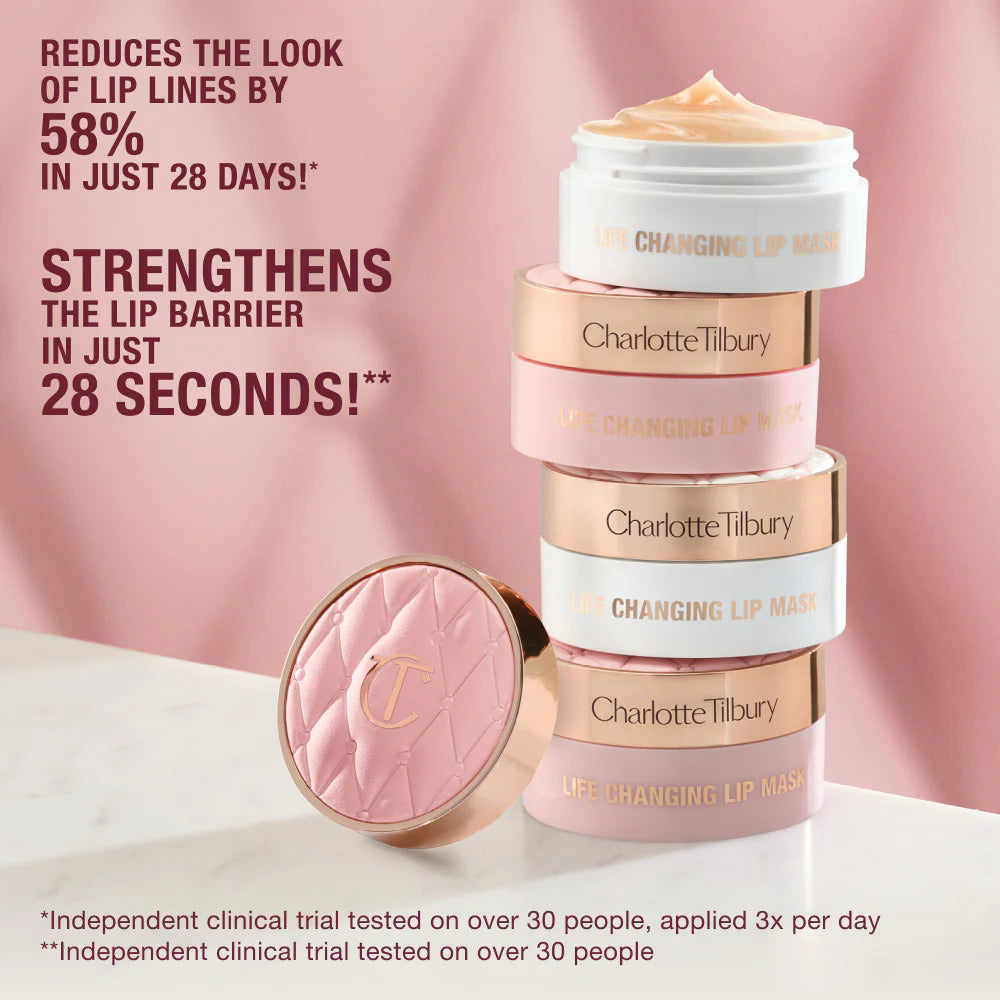 Charlotte Tilbury Life Changing Lip Mask - Pillow Talk fresh glow - 10.5g | شارلوت تلبوري ماسك الشفاه - 10.5غ