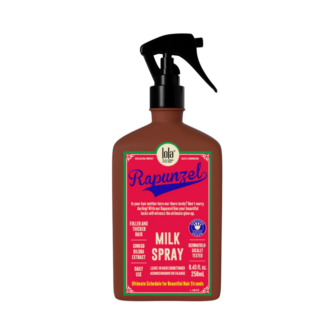 Lola Rapunzel Milk Spray leave-in hair conditioner 250 ml brown bottle with black trigger sprayer