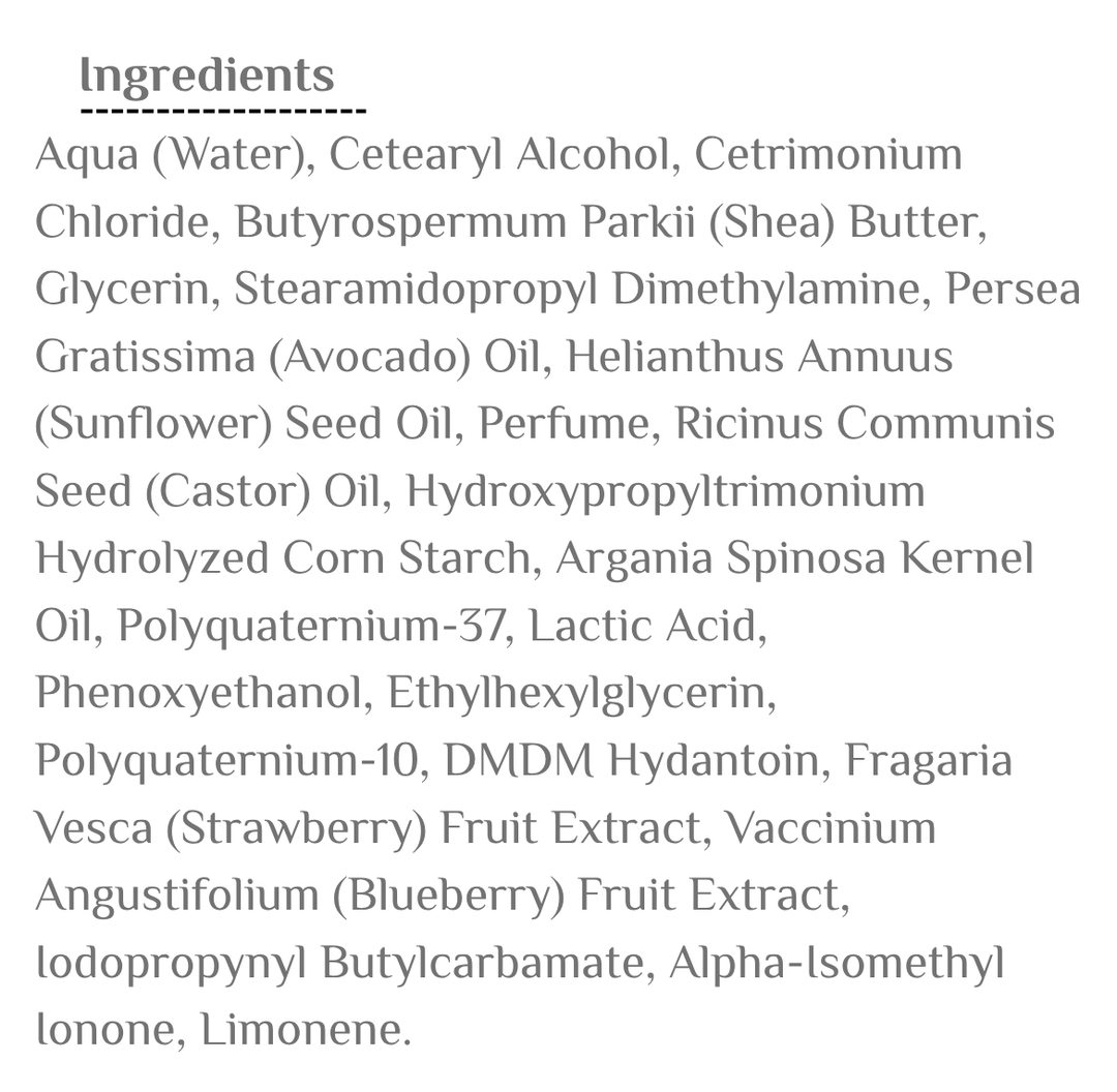 COSMO COSMETICS 2IN1 HR TREATMENT BERRIES BOUNZ - 1000ml | كوزمو كوزمتكس كريم للشعر 2 في 1 بخلاصة التوت والفراولة - 1000 مل