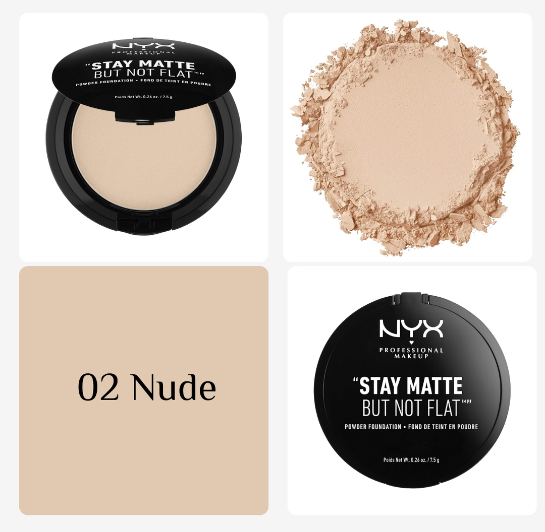 NYX Stay Matte But Not Flat - 7.5g | ان واي اكس كريم أساس بودرة بلمسة مطفية بدون بهتان - 7.5 غرام