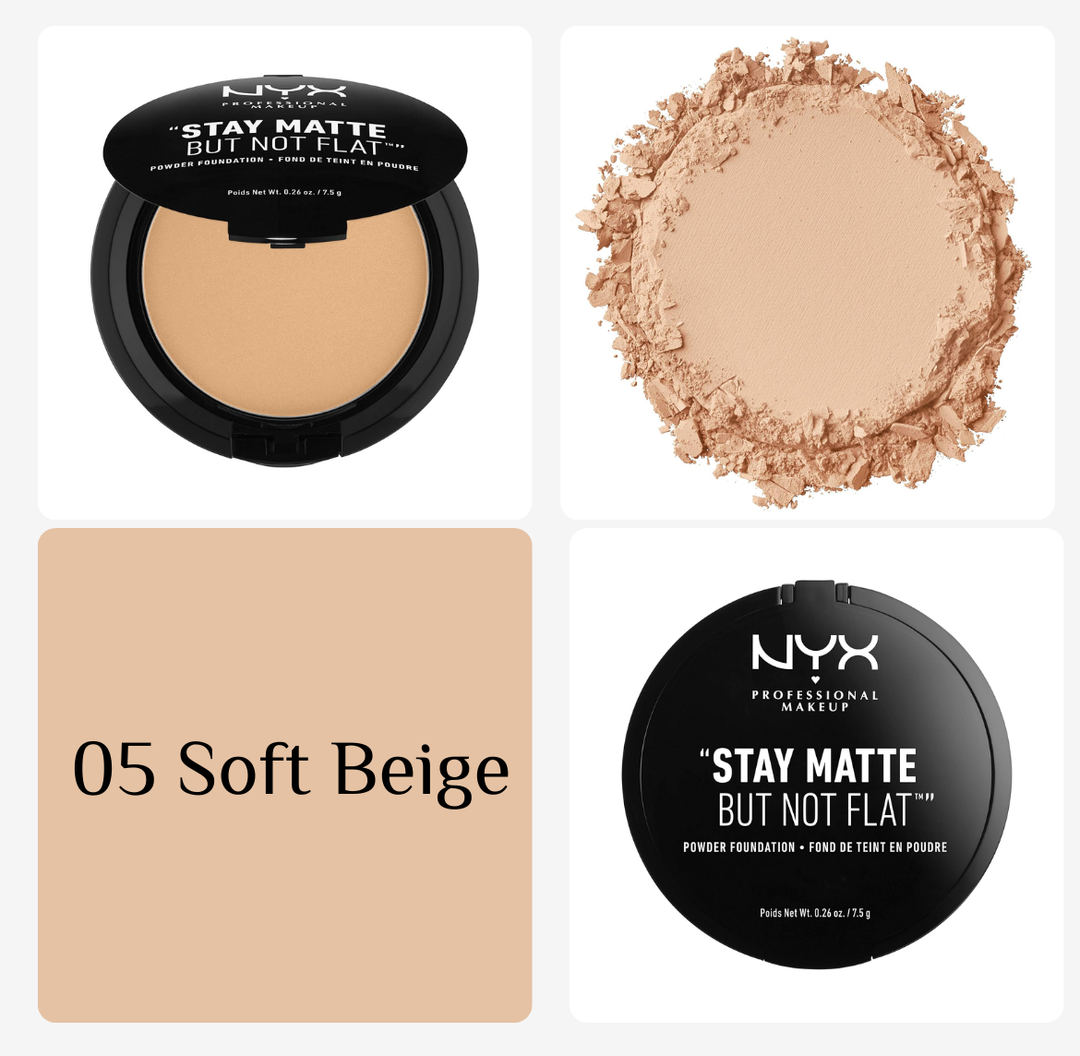 NYX Stay Matte But Not Flat - 7.5g | ان واي اكس كريم أساس بودرة بلمسة مطفية بدون بهتان - 7.5 غرام