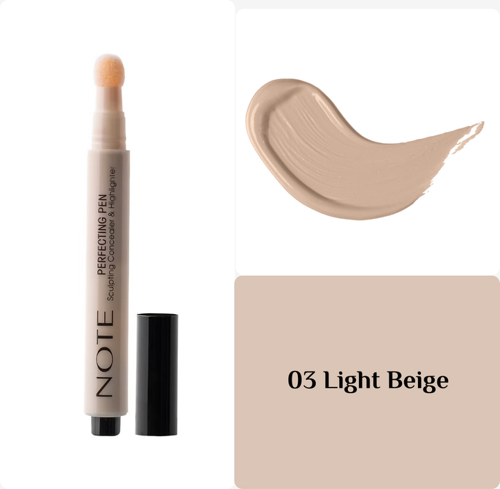 Note Perfecting Pen Sclpting Concealer & Highlighter - 3ml| نوت قلم كونسيلر وهايلايتر-3 مل