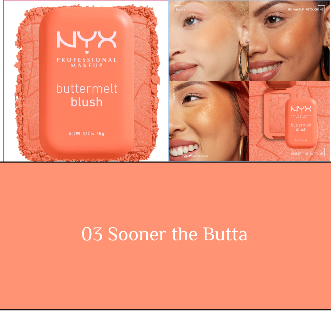 NYX Buttermelt Blush - 5g | ان واي اكس بلاش - ٥ غرام